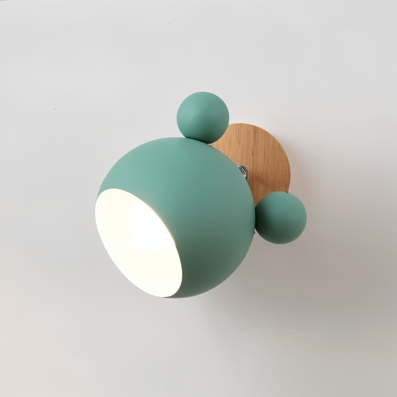 FlashMouse Wall Lamp | Playful Modern Design | Wall Light Wood Aluminium LED Adjustable Bedroom