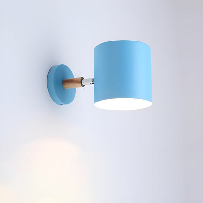 NordicGlow Adjustable Wall Lamp | Pastel Scandinavian Design | Wall Light Wood Metal Nordic