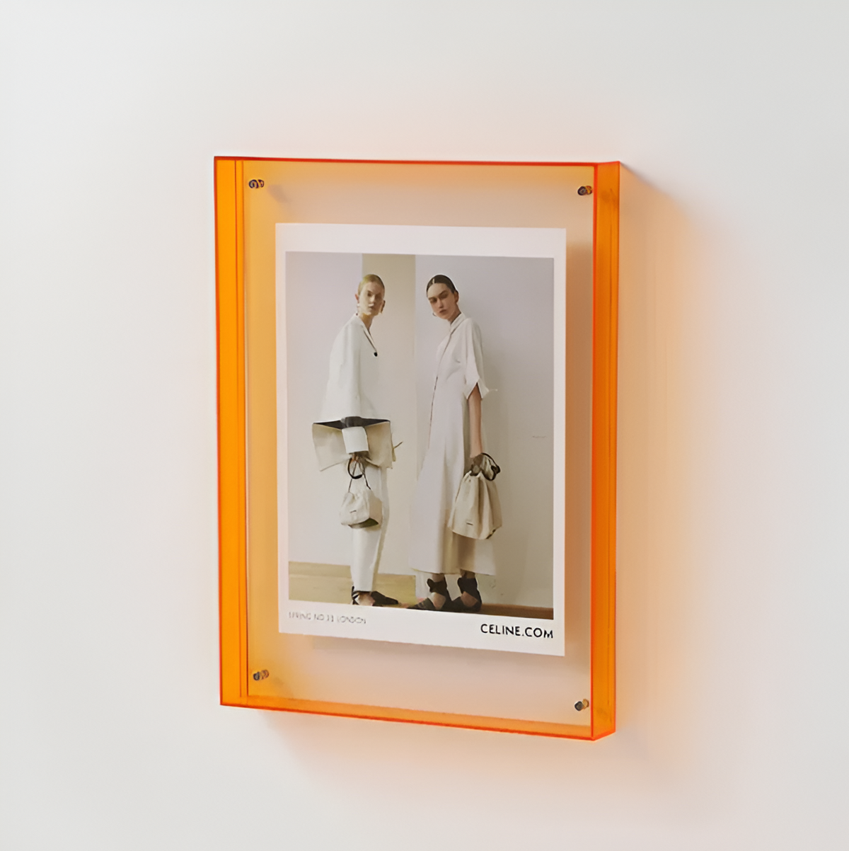 Acrylic Photo Frame | Modern Minimalist Display | Faceted Crystal Shelf