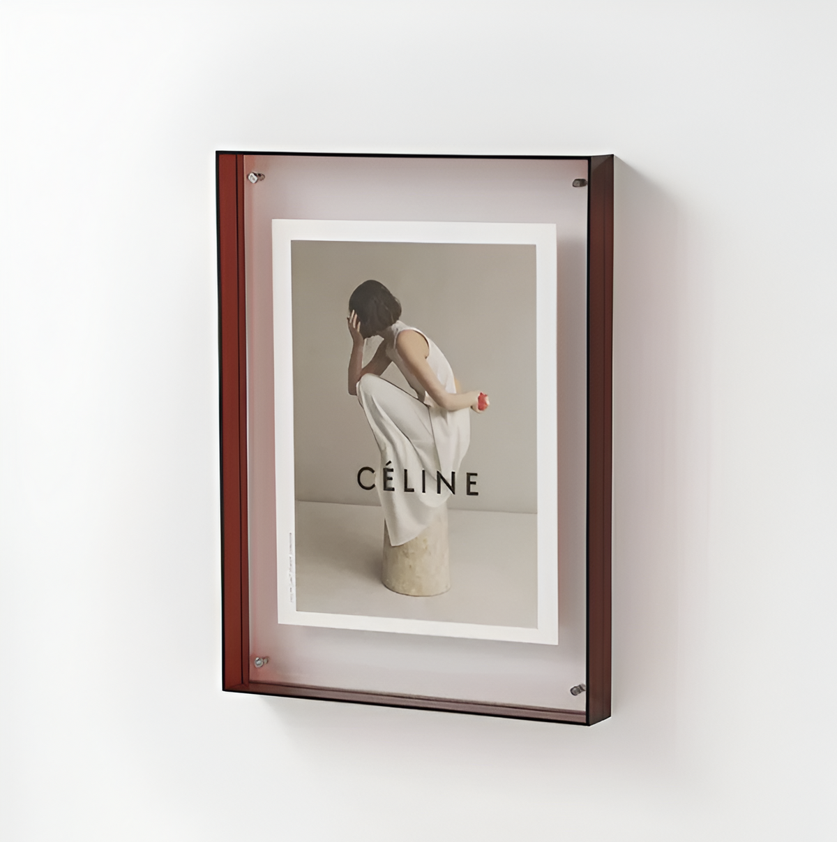 Acrylic Photo Frame | Modern Minimalist Display | Faceted Crystal Shelf