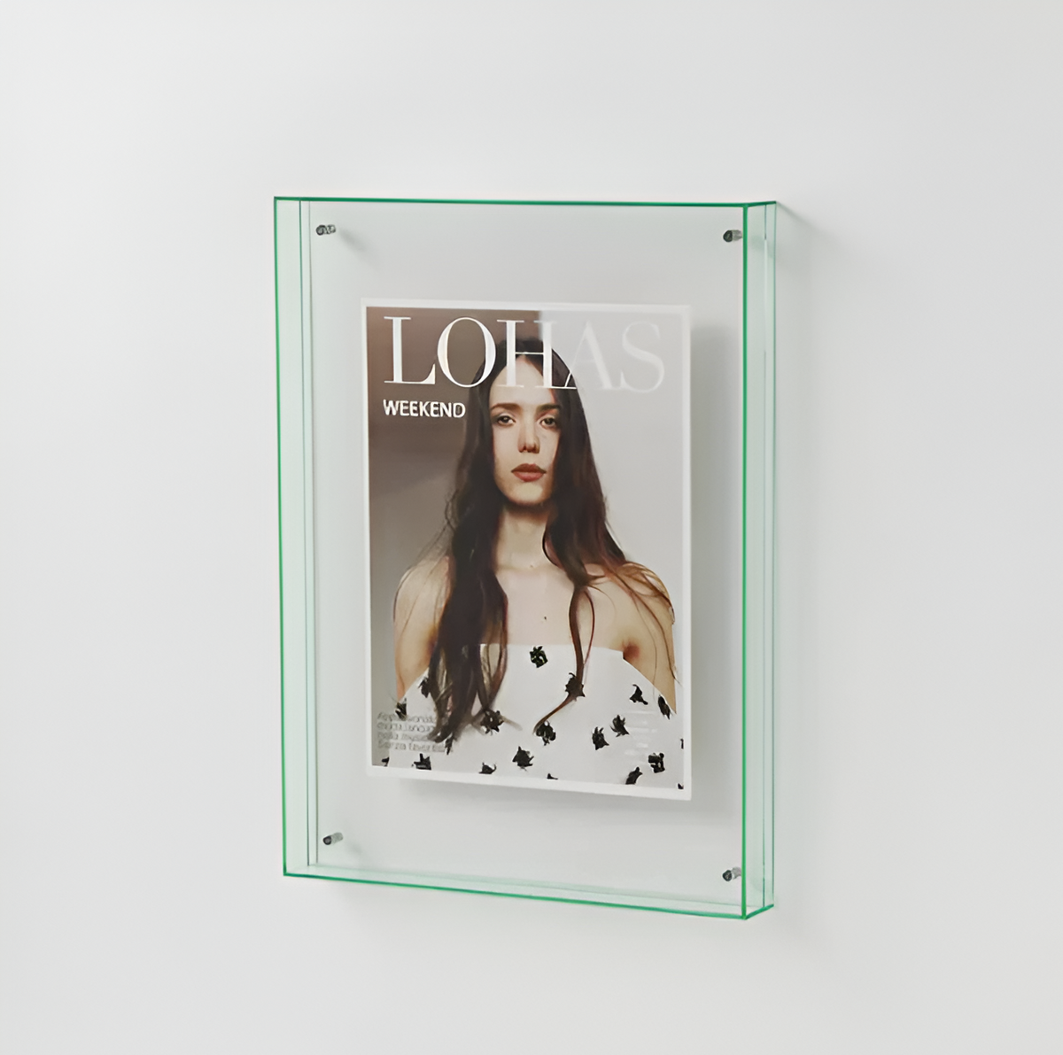 Acrylic Photo Frame | Modern Minimalist Display | Faceted Crystal Shelf