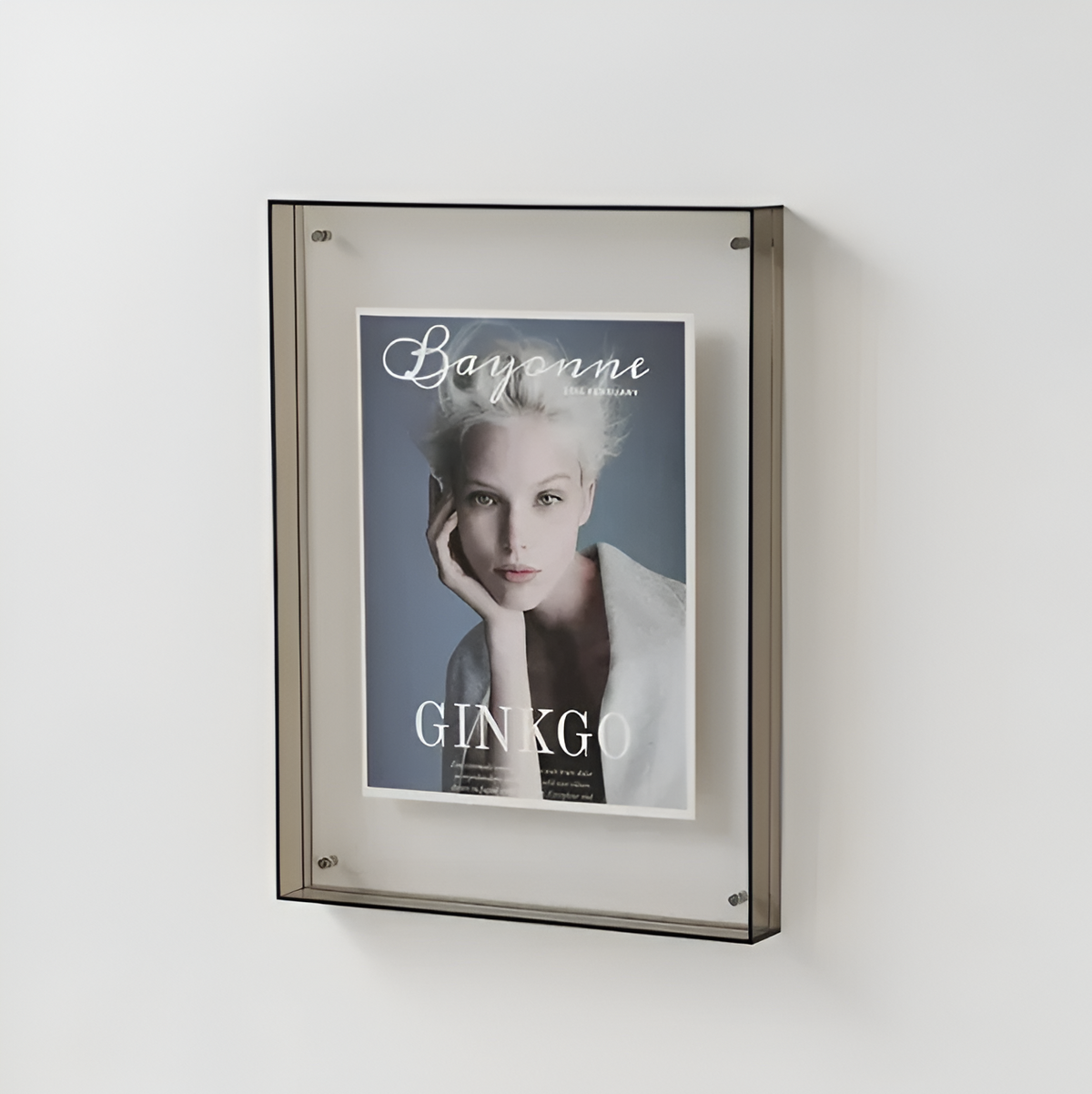 Acrylic Photo Frame | Modern Minimalist Display | Faceted Crystal Shelf