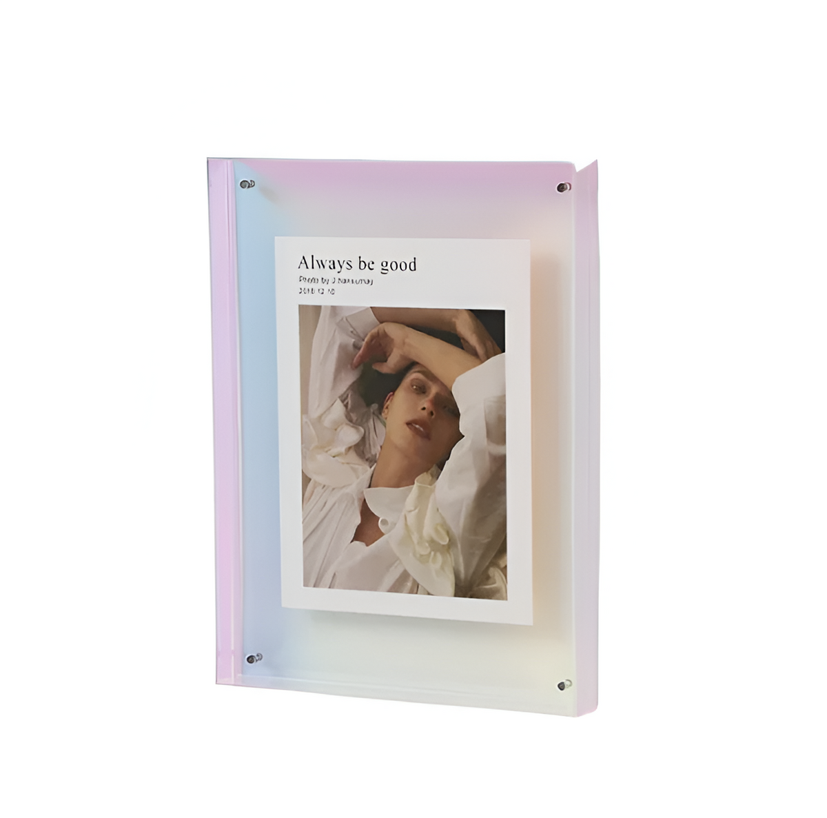 Acrylic Photo Frame | Modern Minimalist Display | Faceted Crystal Shelf