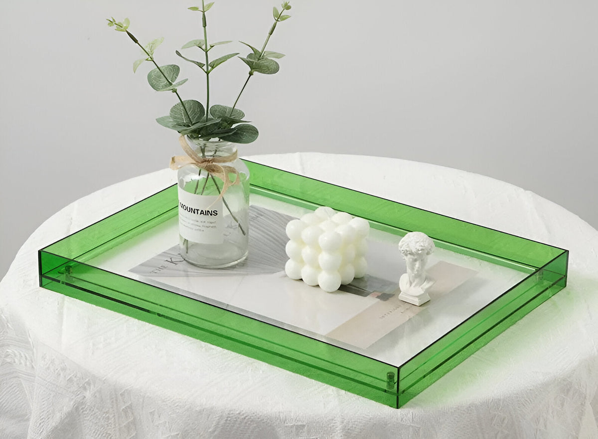 Acrylic Photo Frame | Modern Minimalist Display | Faceted Crystal Shelf