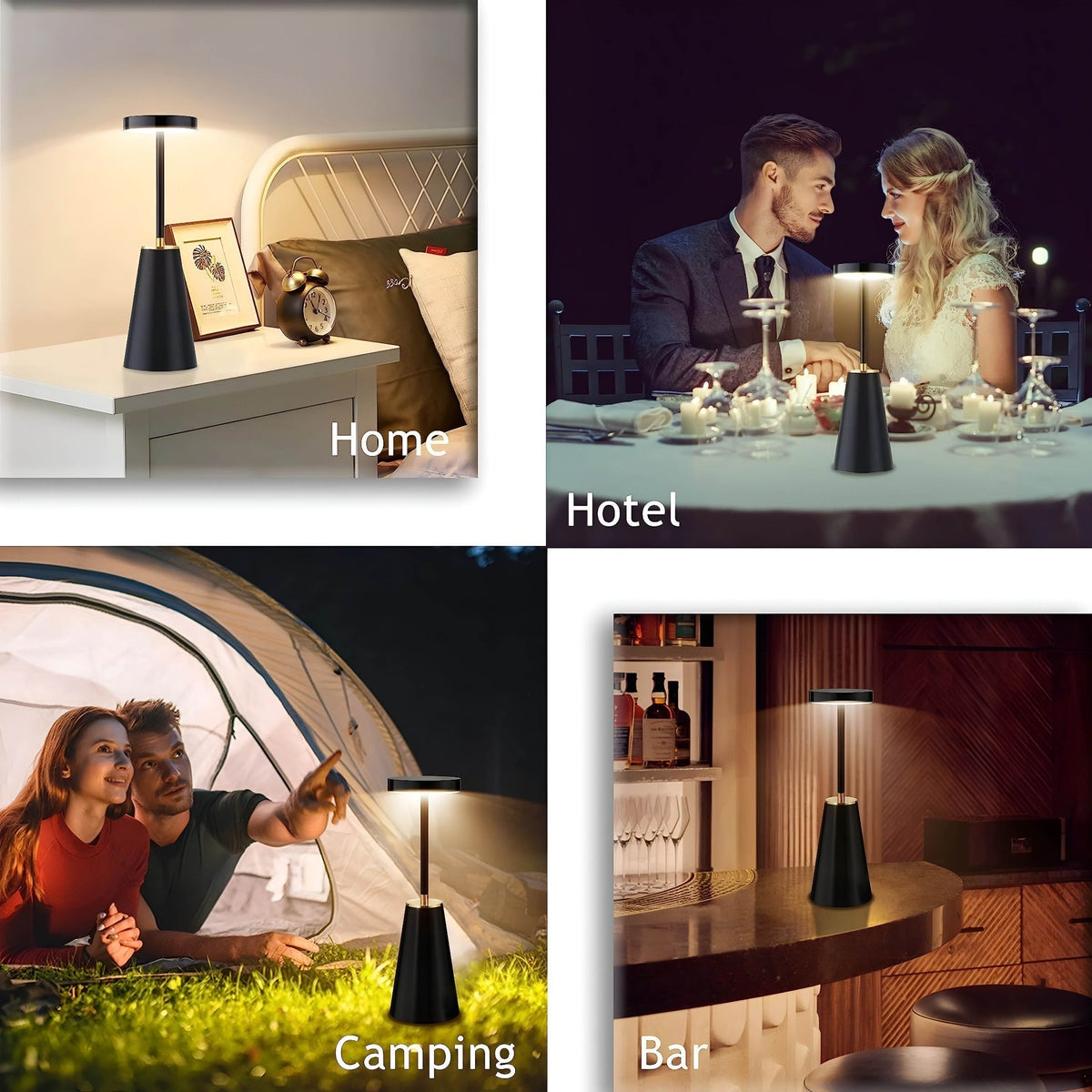 Sleek Lamp | Wireless Rechargeable Table Lamp | LED Touch Control Adjustable Bedside