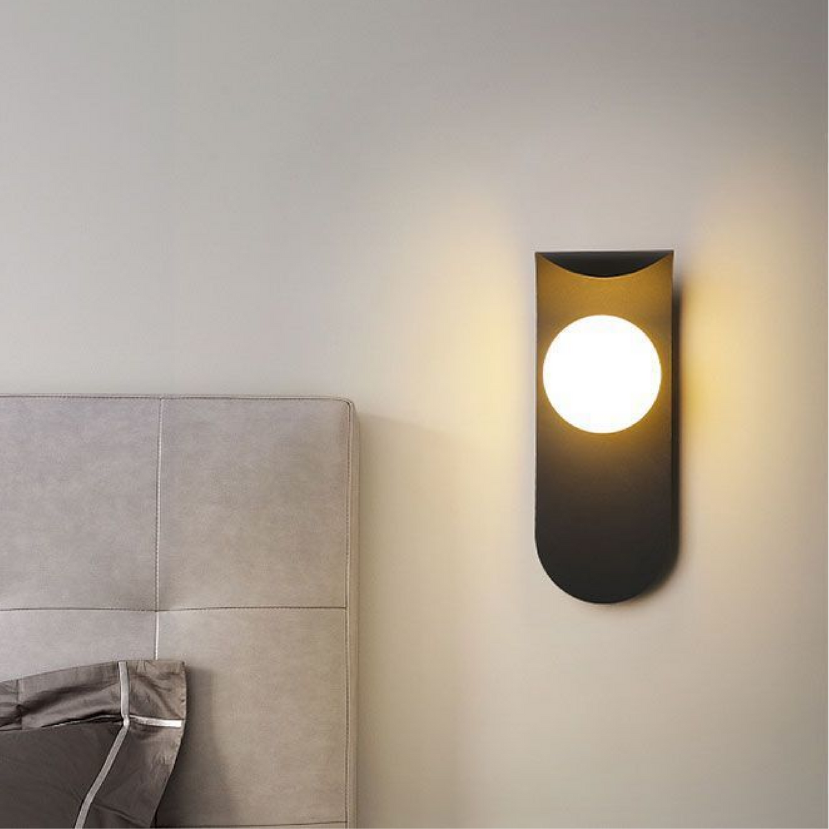 Scandinavian Mount Wall Light | Modern Nordic Design | Glass Iron LED Bedroom