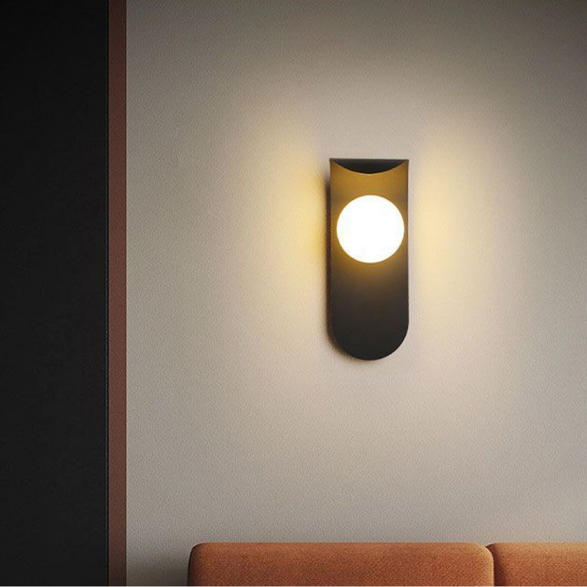 Scandinavian Mount Wall Light | Modern Nordic Design | Glass Iron LED Bedroom