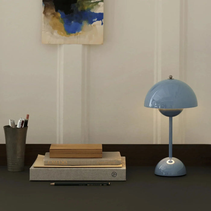 Mushroom Pod LED Table Lamp | Rechargeable Touch Control Night Light | Dimmable Nordic Bedside