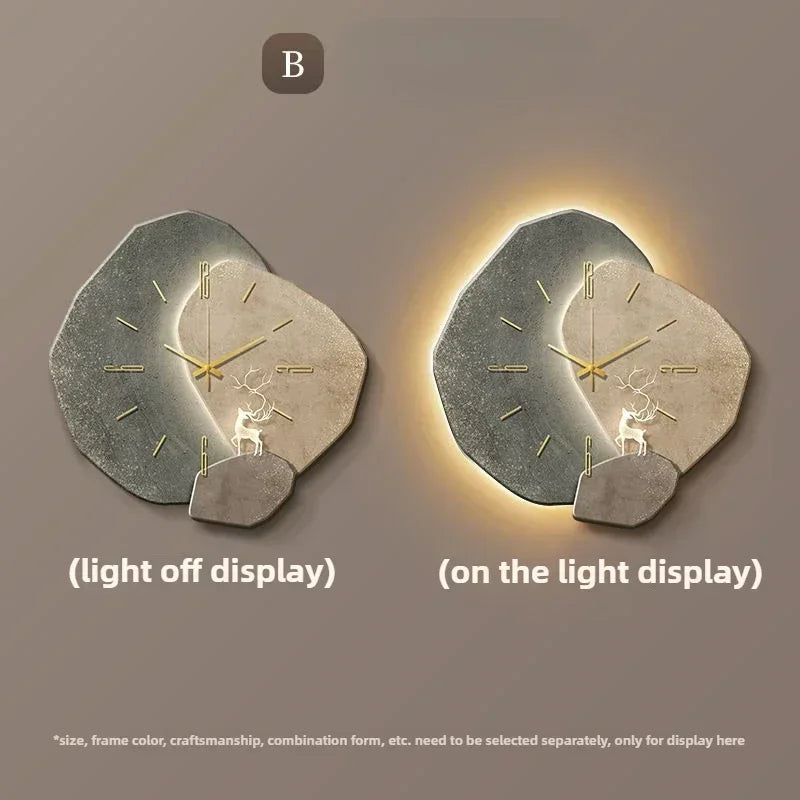 LumoClock | Large Modern Wall Clock | Silent Quartz & LED Light | Clear Acrylic Kitchen