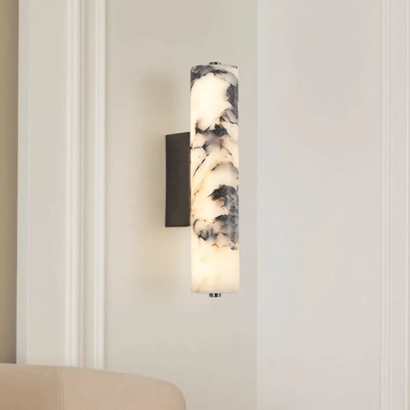 LuxeStone | Italian Style Natural Marble Wall Lamp | Modern Luxury Sconce | Wall Light LED