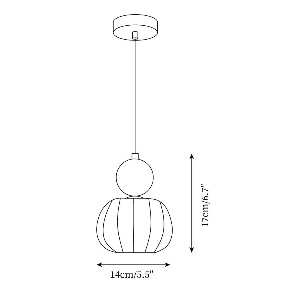 Yedra Pendant Lamp | Organic Round Acrylic Design | Pendant Light Metal Nordic Art Deco