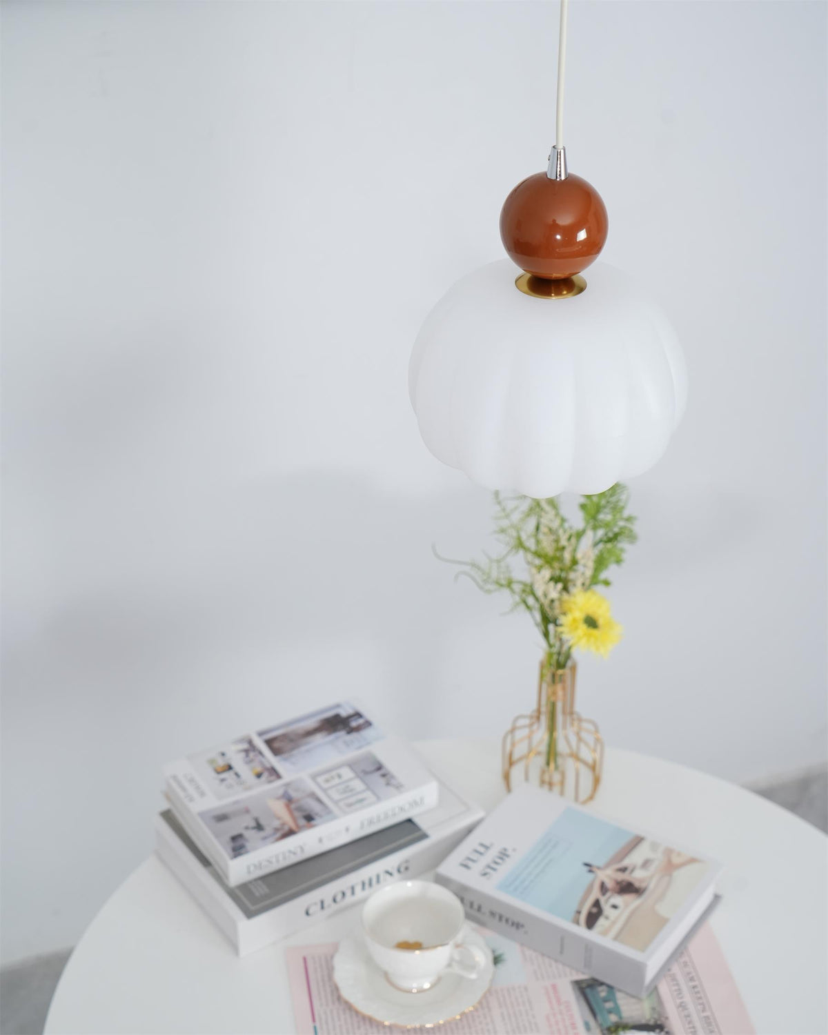 Yedra Pendant Lamp | Organic Round Acrylic Design | Pendant Light Metal Nordic Art Deco