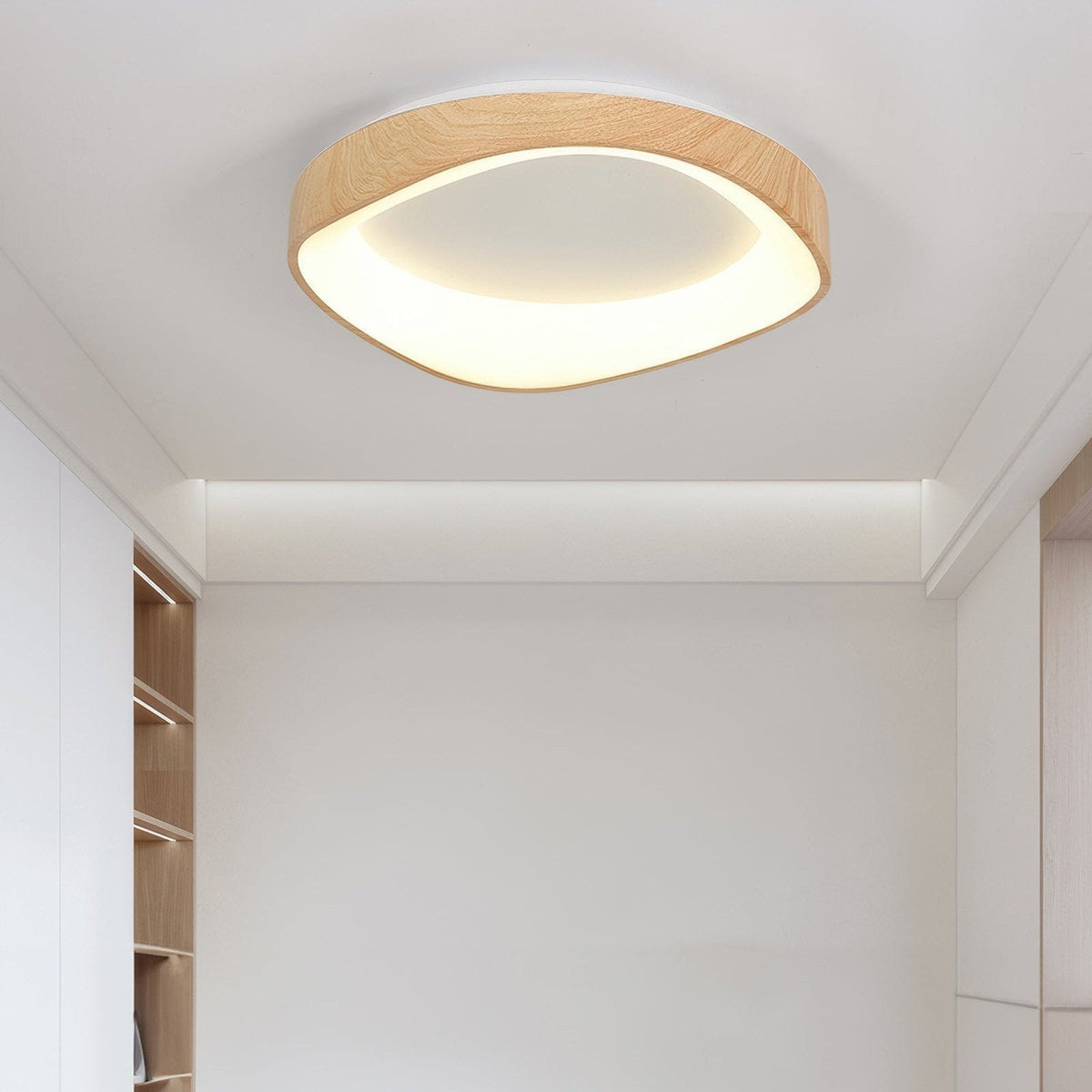 Nordic Artistic Wood Grain Ceiling Light | LED Waterproof Adjustable Bedroom