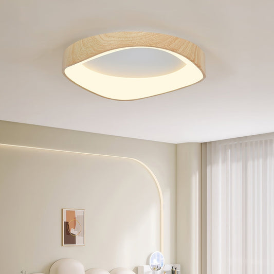 Nordic Artistic Wood Grain Ceiling Light | LED Waterproof Adjustable Bedroom