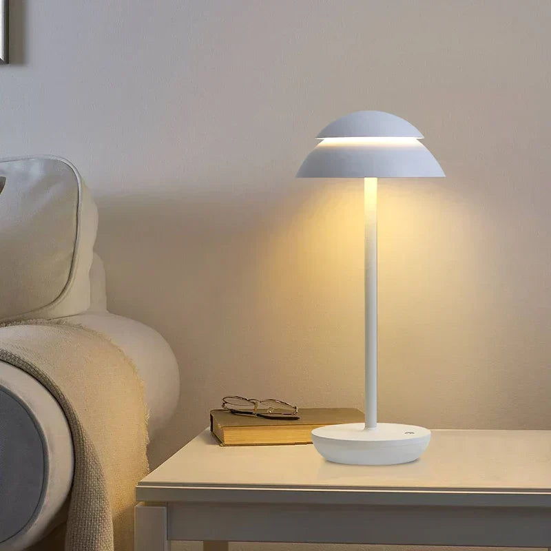 PowerLuxe Rechargeable Table Lamp | Modern Wireless Lighting | LED Dimmable Adjustable Bedside