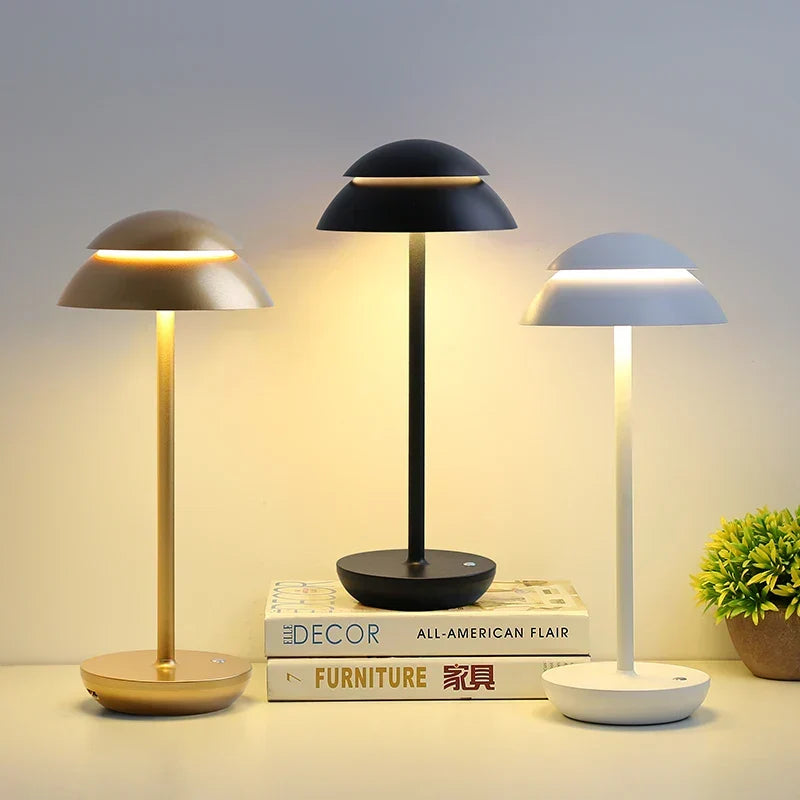 PowerLuxe Rechargeable Table Lamp | Modern Wireless Lighting | LED Dimmable Adjustable Bedside