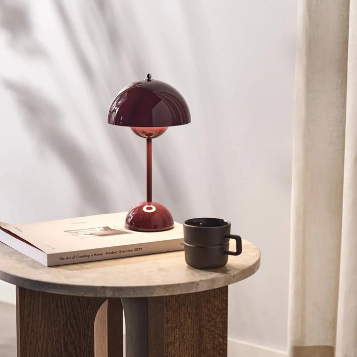Mushroom Pod LED Table Lamp | Rechargeable Touch Control Night Light | Dimmable Nordic Bedside