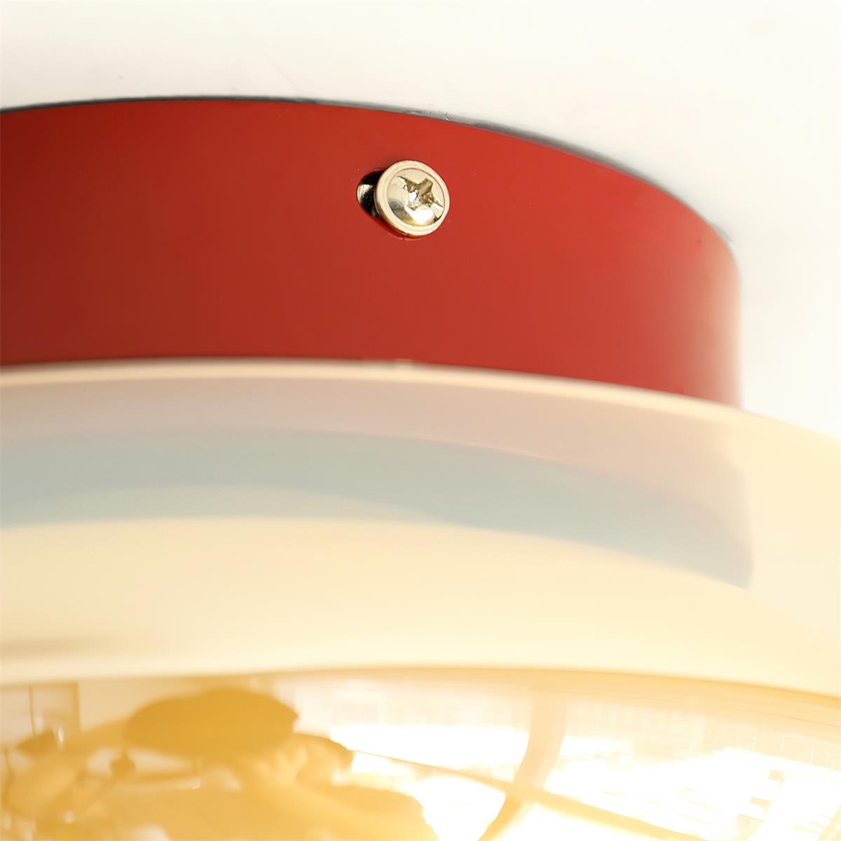 June Retro Glass Flush Mount Ceiling Light | LED Indoor Lamp | Clear Acrylic Nordic Art Deco