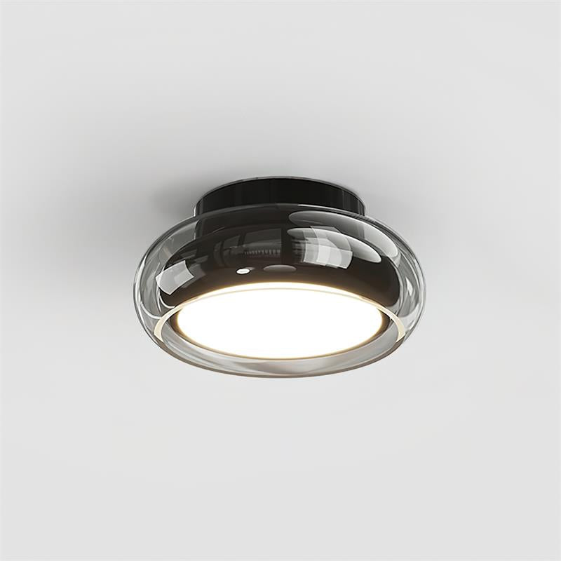 June Retro Glass Flush Mount Ceiling Light | LED Indoor Lamp | Clear Acrylic Nordic Art Deco