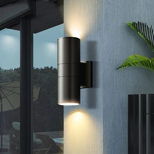 Modern Outdoor Wall Light | Up & Down Waterproof LED Sconce | Aluminium Garden
