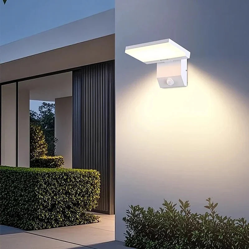 LumiFold Outdoor Wall Light | IP65 Waterproof & Motion Sensor Option | LED Adjustable Garden