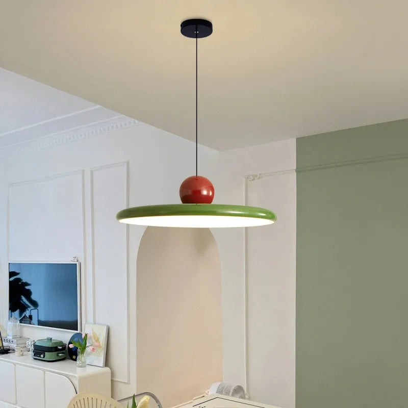 Nordic Flying Saucer Pendant Light | LED Cream-Style Ceiling Lamp | Dining Room