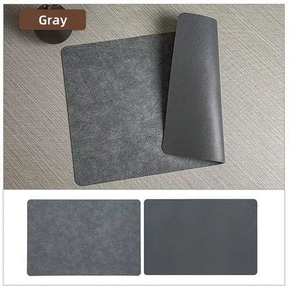DuoMat | Double-Sided Faux Leather Placemats | Heat Resistant & Waterproof | Mat Heat-Resistant