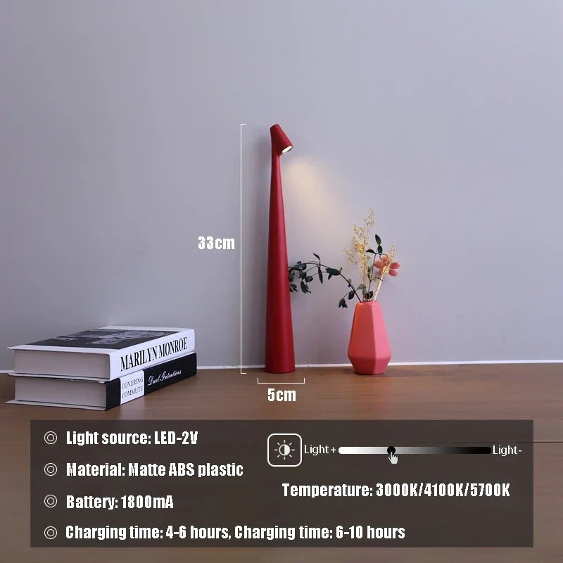 Glowora | LED Table Lamp | Rechargeable & Touch Dimmable | Touch Control Bedside