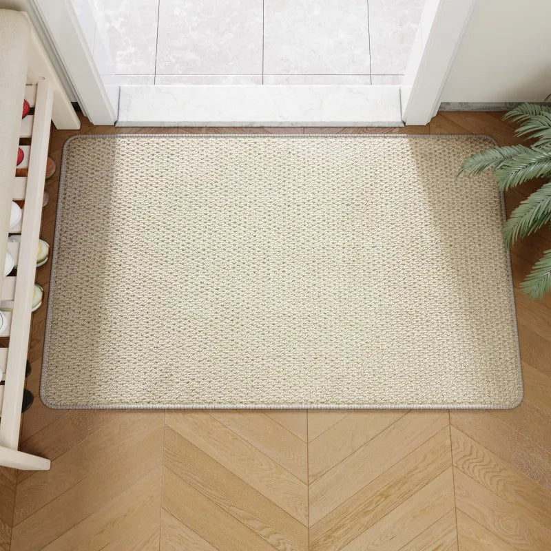 Faux Jute Outdoor Doormat | Durable Entrance Rug | Mat Water-Resistant Non-Slip Farmhouse