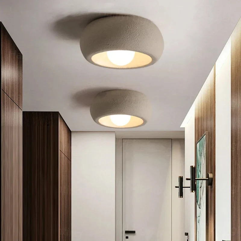 Minimalist Circular Ceiling Lamp | Modern Flush-Mount Light | Bedroom