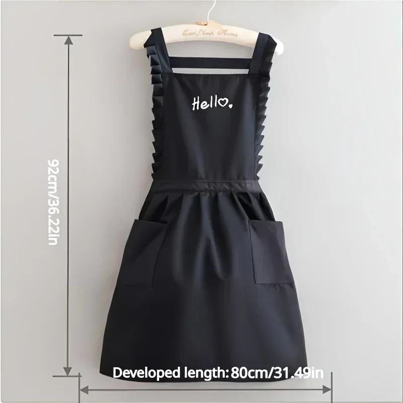 FloraBelle | Princess Style Waterproof Apron | Floral Work Uniform | Kitchen Essential