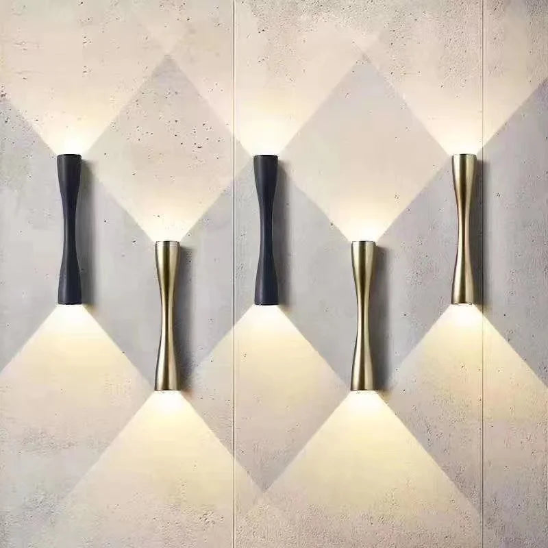 Modern Gold Wall Light | Nordic Up & Down Waterproof Lamp | Aluminium LED Bedroom
