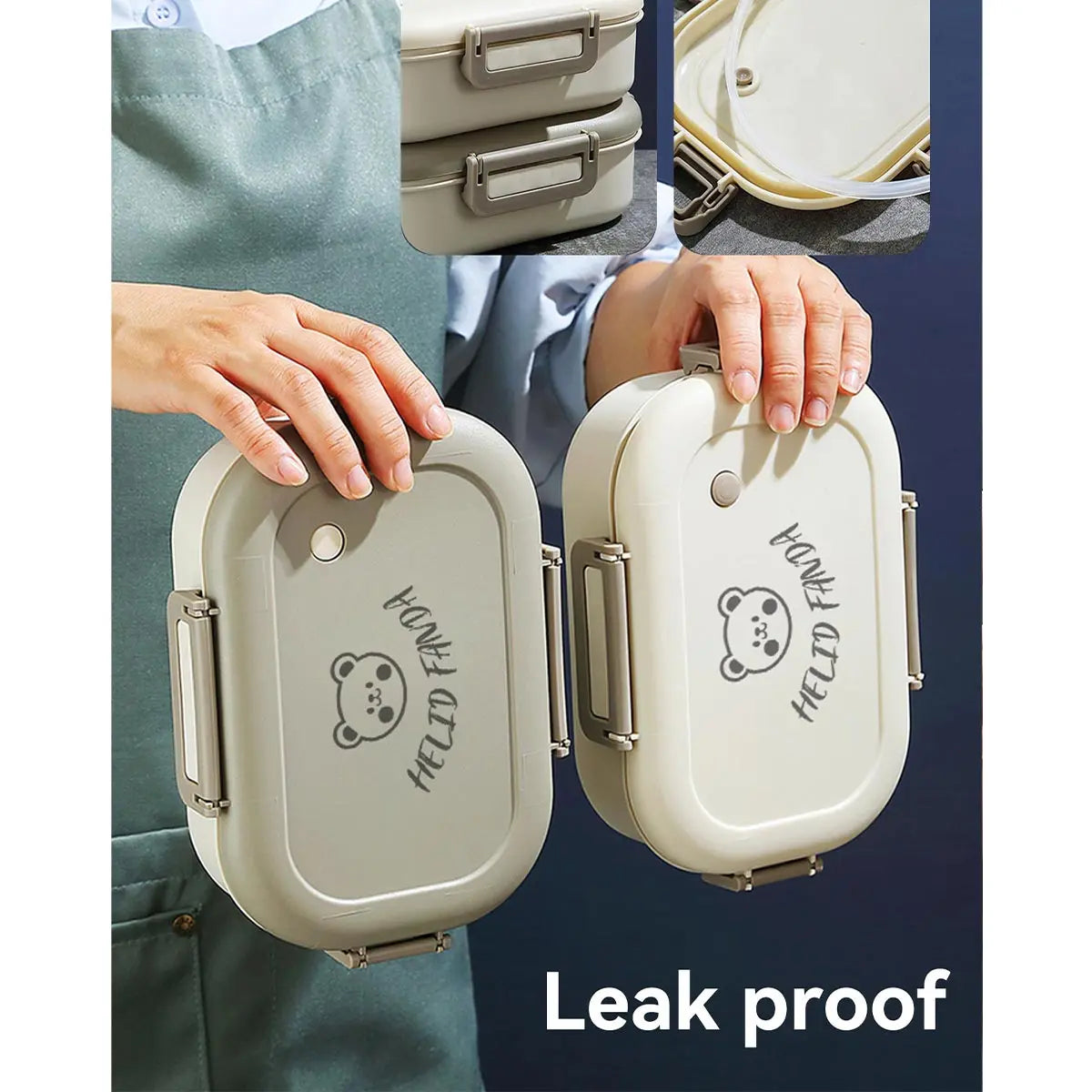 FreshMate | Portable Bento Lunch Box | Leak-Proof with 3 Compartments | Kitchen Essential