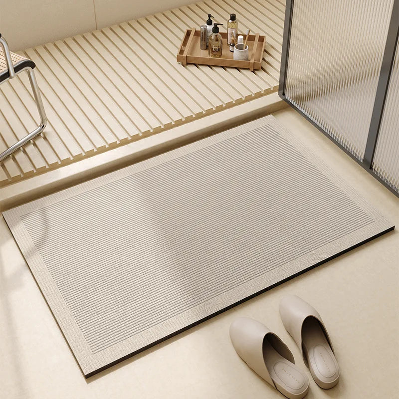 Super Absorbent Bath Mat | Quick-Dry Non-Slip Bathroom Floor Mat | Adjustable Non-Slip Entryway
