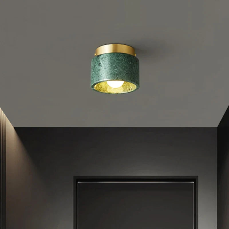 Nordic Marble Ceiling Light | Modern Downlight with Stone Finish | Bedroom