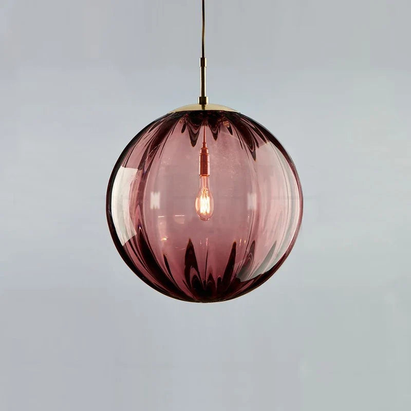 Modern Glass Ball Pendant Light | Nordic Elegance for Every Space | Brass Handcrafted