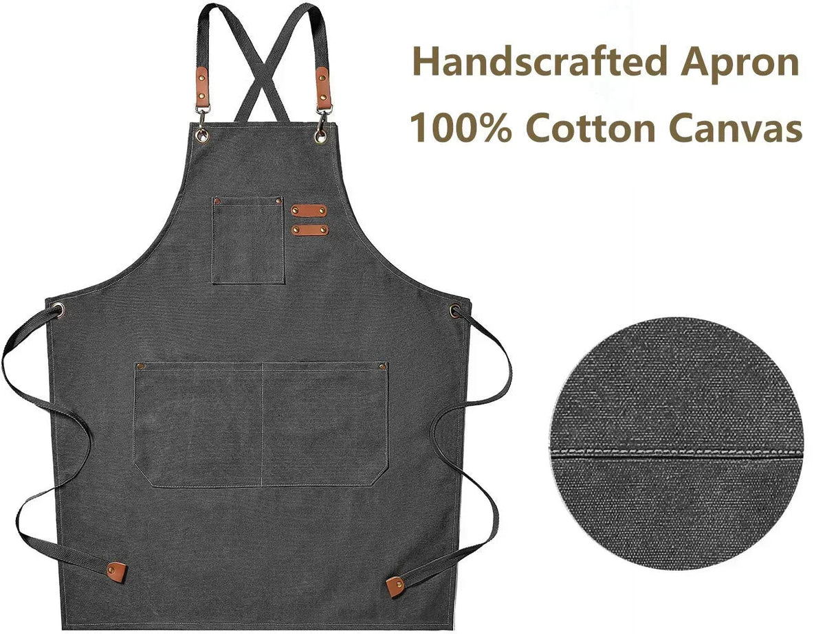 ProWear | Canvas Kitchen Apron | Unisex Chef & Workwear | Kitchen Essential Soft-Touch Fabric