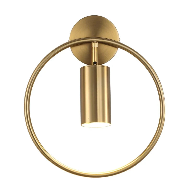 Halo Wall Light | Nordic Gold Minimalist Design | Iron Adjustable Bedroom