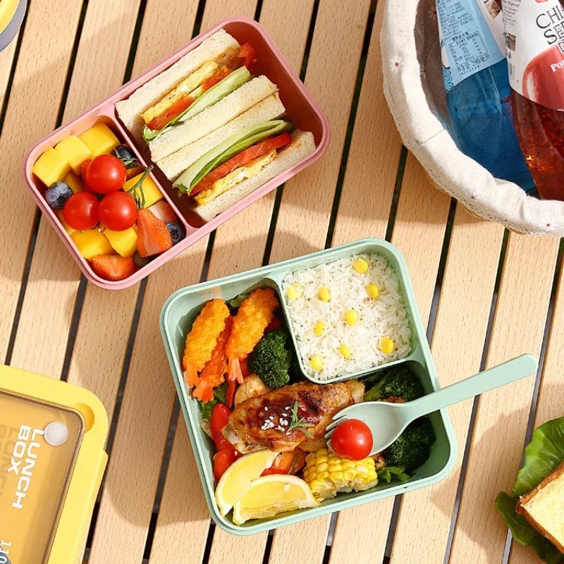 BentoGo Lunch Box | Portable Leak-Proof Bento with Cutlery | Microwave & Dishwasher Safe