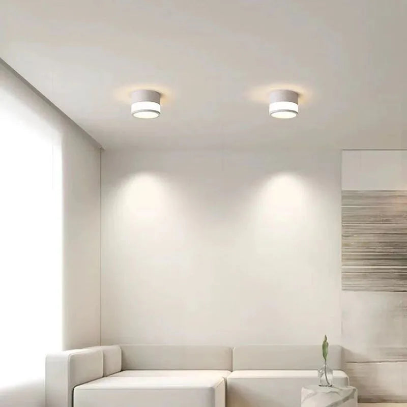 Nordic Surface Mounted LED Downlight | 9W / 15W Ceiling Light | Clear Acrylic Aluminium Bedroom