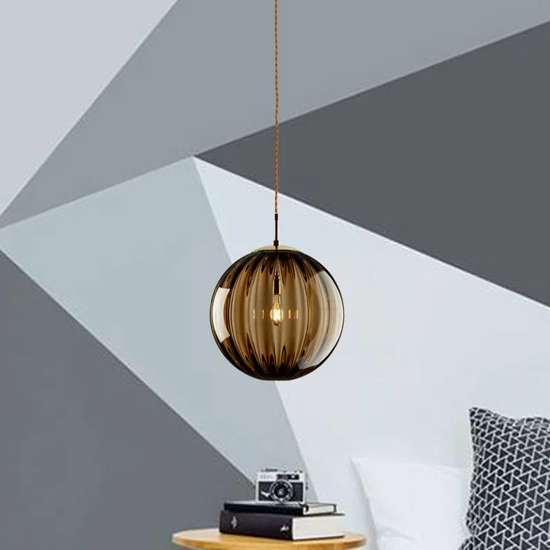 Modern Glass Ball Pendant Light | Nordic Elegance for Every Space | Brass Handcrafted