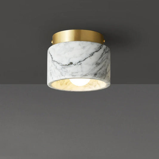 Nordic Marble Ceiling Light | Modern Downlight with Stone Finish | Bedroom