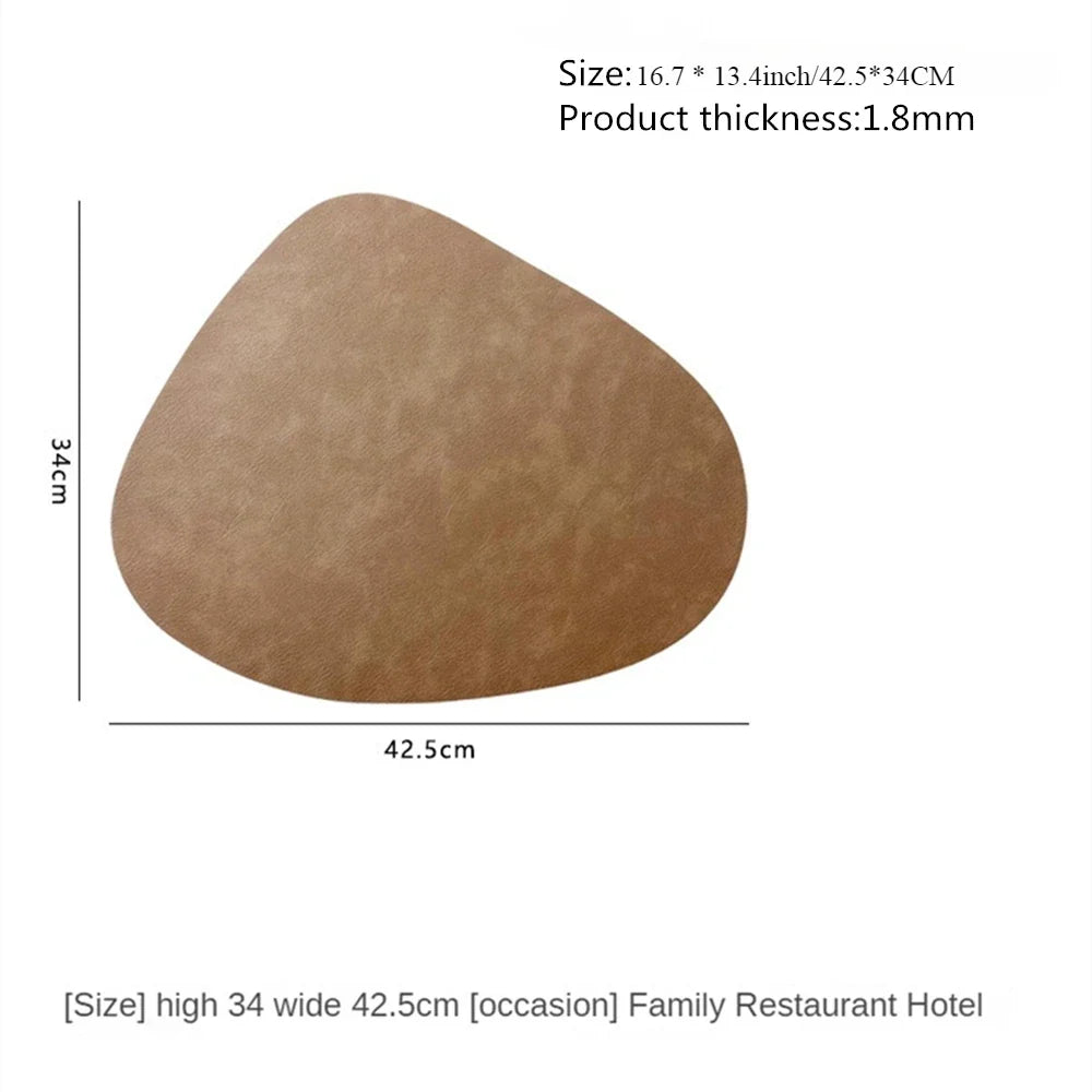 NordicDrop | Double-Sided Faux Leather Placemats | Non-Slip & Heat Resistant | Mat Non-Slip