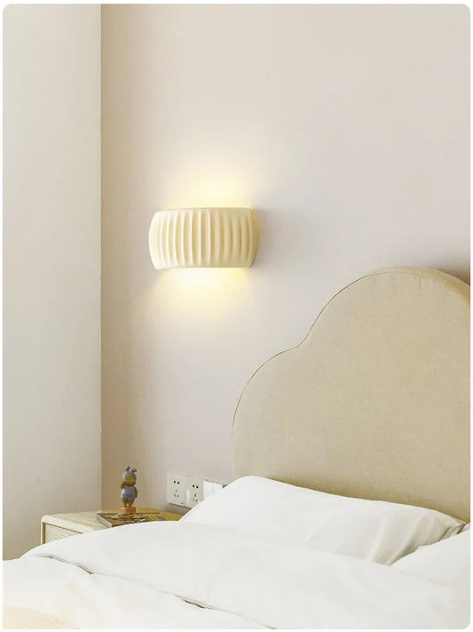 French Resin Wall Lamp | Textured Modern Sconce | Wall Light French-modern Bedroom