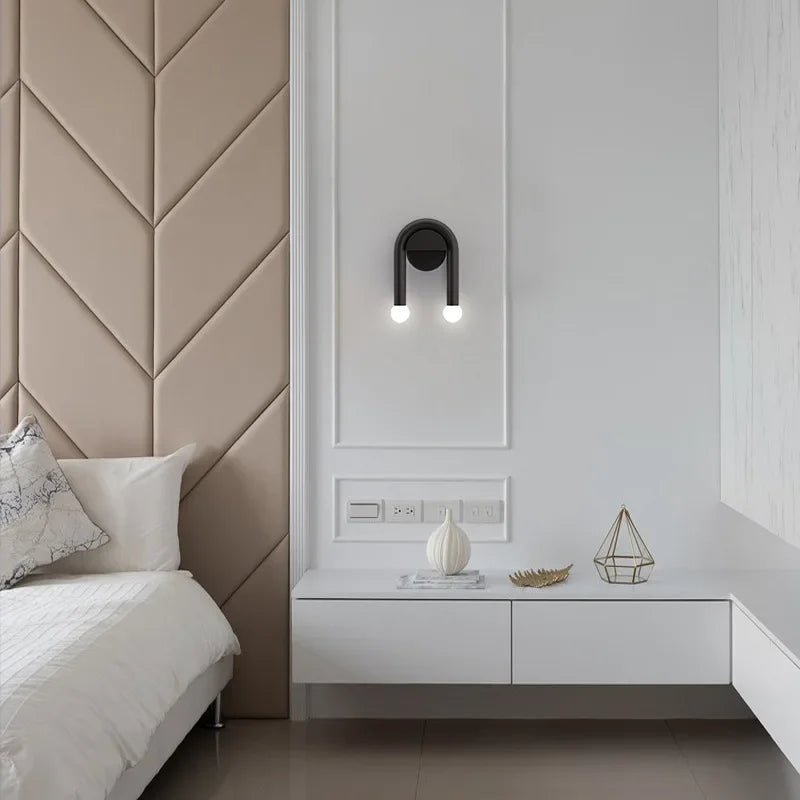 Arcus Modern Wall Light | Minimalist Nordic LED Design | Glass Iron Bedroom