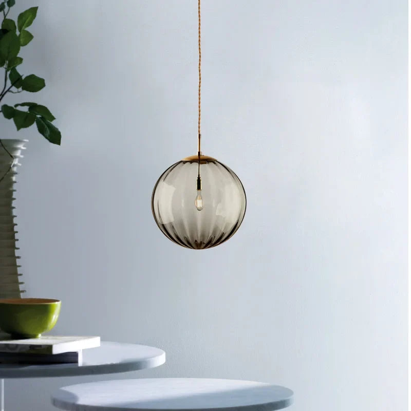 Modern Glass Ball Pendant Light | Nordic Elegance for Every Space | Brass Handcrafted