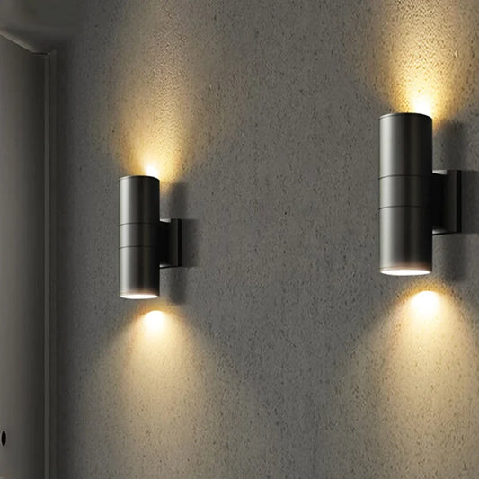 Modern Outdoor Wall Light | Up & Down Waterproof LED Sconce | Aluminium Garden