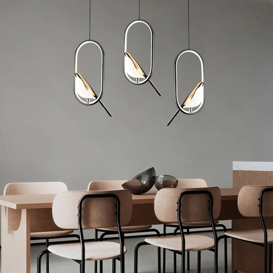 Magpie Pendant Light | Nordic LED Bird Design | Dining Room