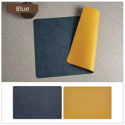 DuoMat | Double-Sided Faux Leather Placemats | Heat Resistant & Waterproof | Mat Heat-Resistant