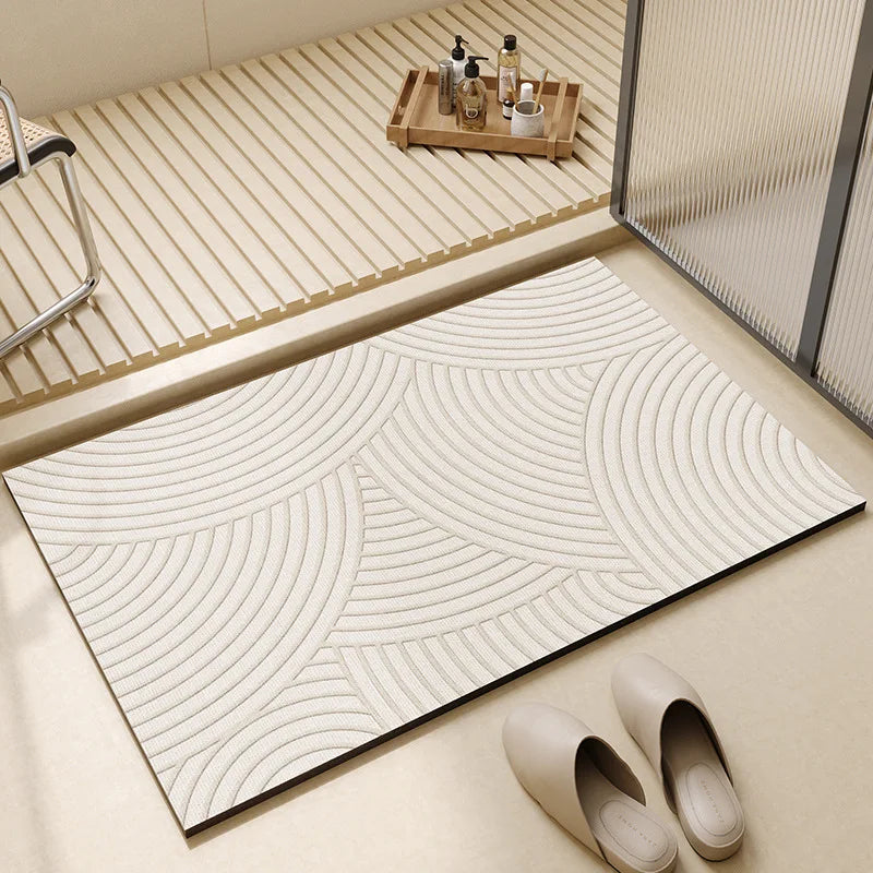 Super Absorbent Bath Mat | Quick-Dry Non-Slip Bathroom Floor Mat | Adjustable Non-Slip Entryway